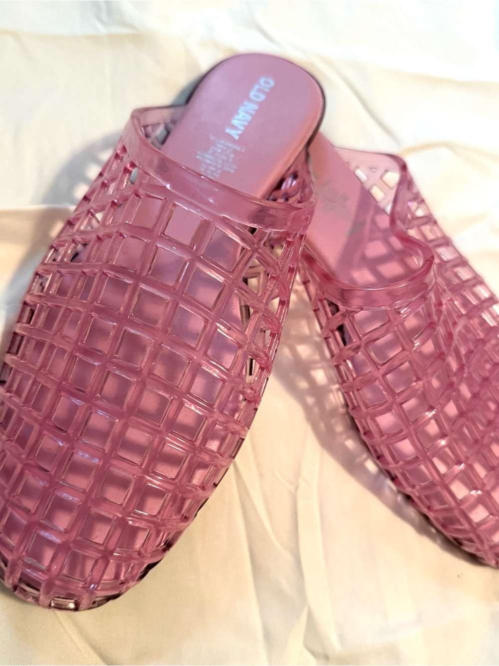 Old Navy Pink Jelly Slide Mules